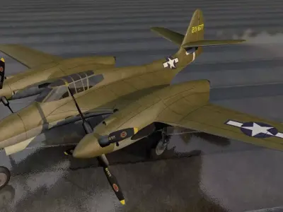 McDonnell XP-67 Moonbat 3D model