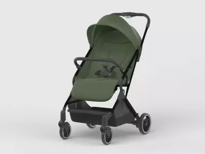 Baby stroller 3D model 3D model 18