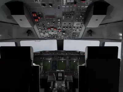 Boeing E-7 Wedgetail rigged and animated with cockpit Low-poly 3D model