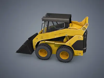 Skid-Steer Loader Low-poly 3D model