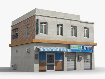 Japanese House x16 Low-poly 3D model
