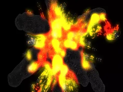 Explosion 3D fireball 3D model