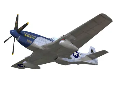 North American P-51D Mustang 3D model purchase