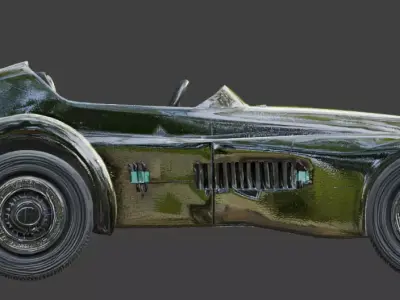 Alien Neo-Vintage Roadster 3D Model Low-poly 3D model