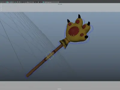 Monster Hunter Pet weapon cat paw hammer world rise capcom game 3D model