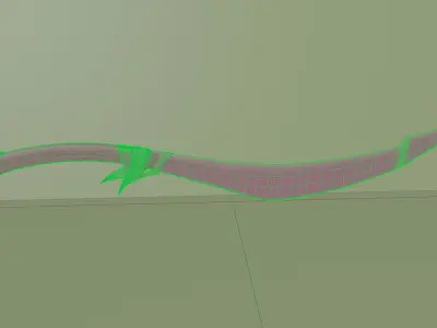 Green Sword Low-poly 3D model