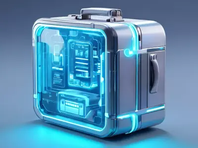 SciFi Futuristic Suitcase Low-poly 3D model