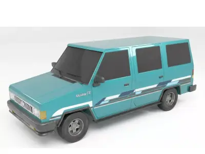 Philippine Utility Vehicle - Tamaraw FX - 3D Model Low-poly 3D model