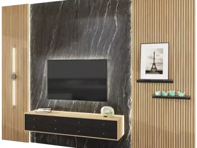 TV Wall 3D model