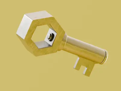 Low poly - Stylized Game Items - Key Low-poly 3D model