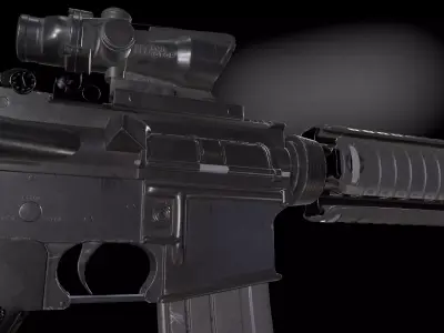 M16A4 Rifle Low-poly 3D model