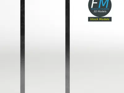 Fretsaw metal frame with handle 3D model