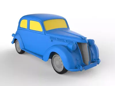 Fiat 1100 1949 Classic Car 3D print model
