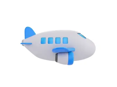 Cartoon Airplane 3D model purchase