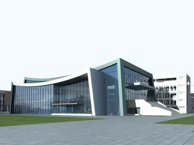 School Building 3D model shop