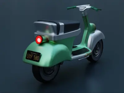Moped 3D Asset 3D model