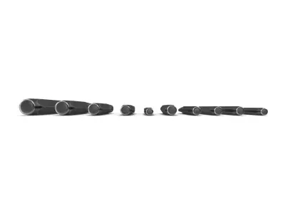 SO 10pc Punches and chisels set PPC100AK Low-poly 3D model