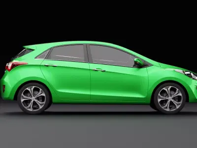 Hyundai i30 Metallic Green 3D model