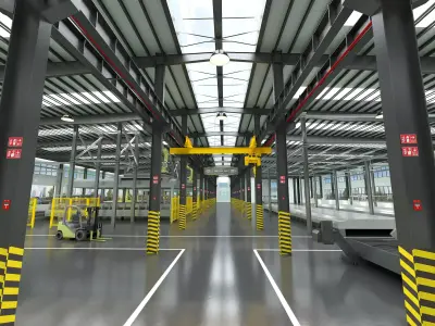 factory interior 3D model