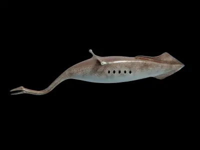 Tully Monster Tullimonstrum Free low-poly 3D model