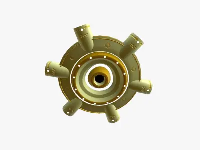 Alien Spaceship UFO J12 Cartoon - Sci Fi Spacecraft Design Low-poly 3D model