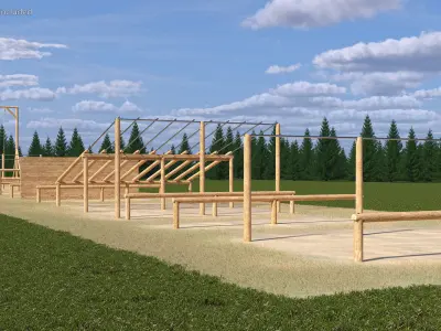 Military Obstacle Course Fur 3D model