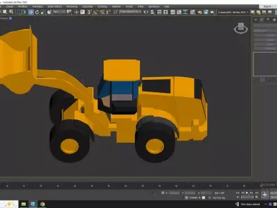 Loader Construction M890 Simplified Low-poly 3D model