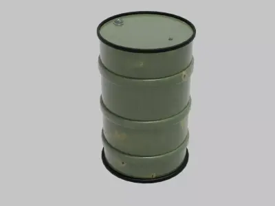 Metall Barrel Low-poly 3D model