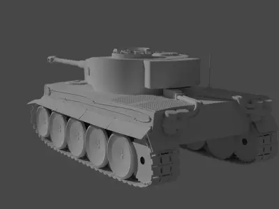Tiger 131 German Tank Free 3D model