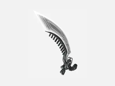 SciFi Dagger A09 Black Camo - Sci Fi Weapon Design Low-poly 3D model
