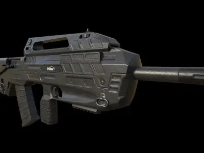 Tristar Compact Tactical Shotgun Low Poly Low-poly 3D model