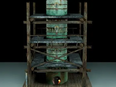 fuel tank 3d model Low-poly 3D model