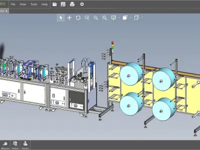 fully automatic -face mask machine 5 3D model