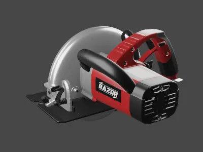 Circular saw tool PBR  Low-poly 3D model