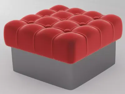  Chair with soft red part 3D model
