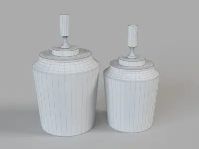 Accessories Lenape Ceramic Bottles Set Of 2 3D model