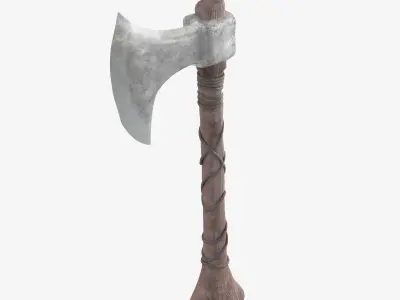 Stylized Medieval Axe Low-poly 3D model purchase