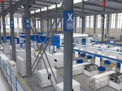 Factory Building 2 3D model