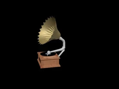 Antique Gramophone  3D model