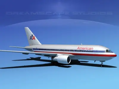Boeing 767-200ER American 3D model