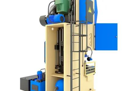 Industrial mechanical press-stamping machine tool KV2132 3D model purchase