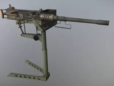 Browning M2 Low Poly Low-poly 3D model purchase