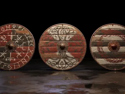 Viking Shield 3D model shop