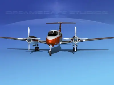 Beechcraft UC-12Q Huron V03 USN 3D model
