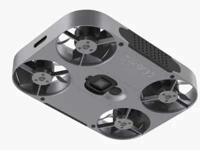 AirSelfie Pocket Drone Silver Black 3D model