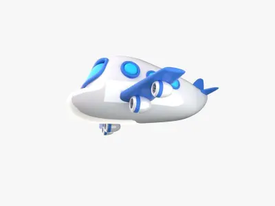 Plane 3D Illustration 3D model