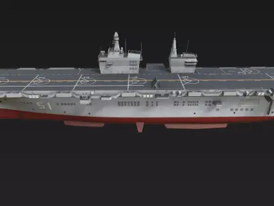 PLA  Type 076 Amphibious Assault Ships  Low-poly 3D model