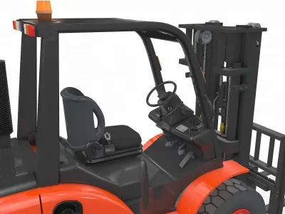 Animated Forklift 3D model