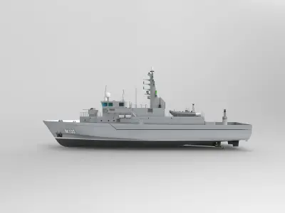 Bedok-class mine countermeasures vessel 3D model