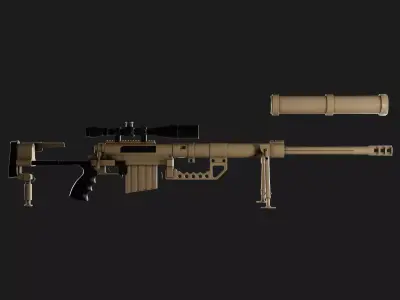 Cheytac M200 Game ready Model Low-poly 3D model Low-poly 3D model